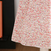 Girls Pink Floral Fit & Flare Summer Casual Dresses Casual Dresses