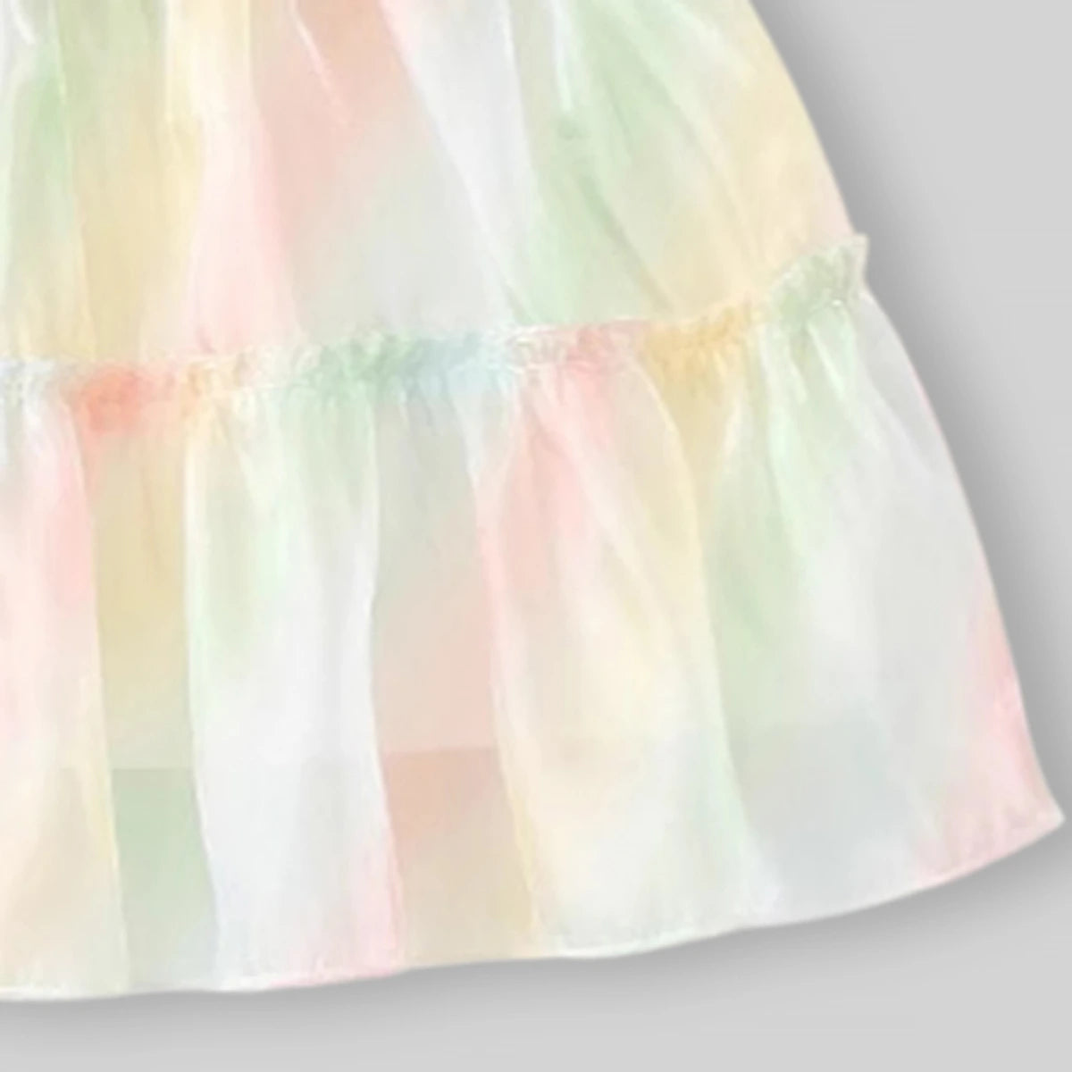Girls Green Sleeveless Tiered Dress With Bow Details Casual Dresses