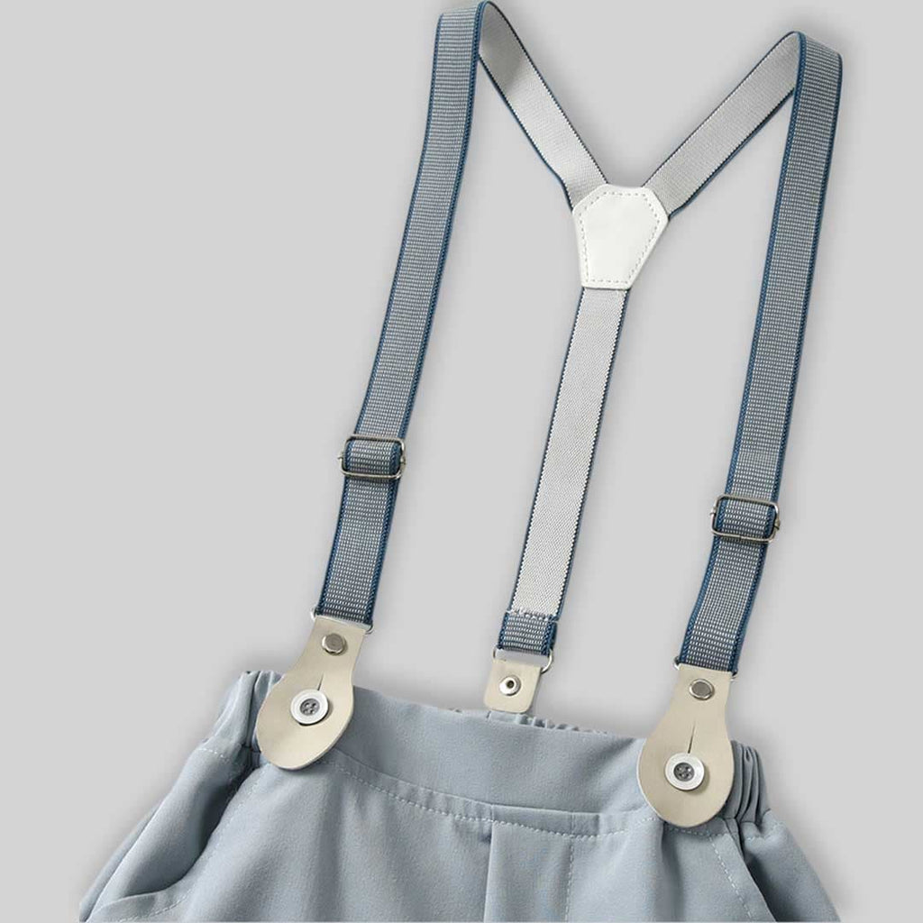 Boys Short Sleeve Shirt With Suspender Short Set 2 pc. Sets   