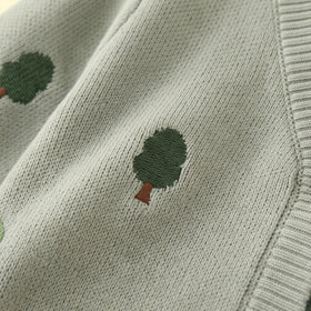 Boys Light Green Jacquard Cardigan With Shirt And Pants Sets 3 pc. Sets