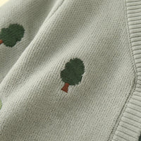 Boys Light Green Jacquard Cardigan With Shirt And Pants Sets 3 pc. Sets