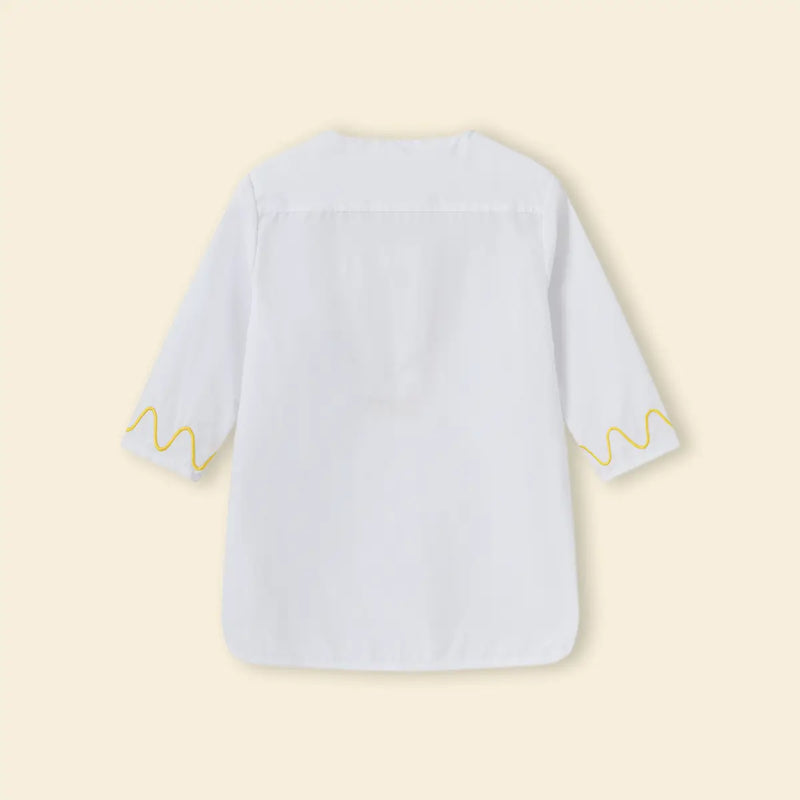 Boys White Embroidered Kurta With Pajama Sets Ethnicwear Boys