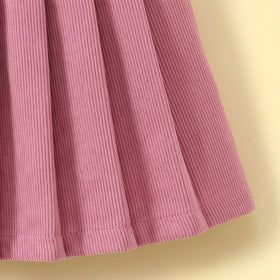 Girls Pink Bow Applique Long Sleeve Top with Skirt Sets 2 pc. Sets
