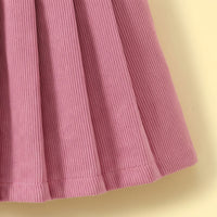 Girls Pink Bow Applique Long Sleeve Top with Skirt Sets 2 pc. Sets