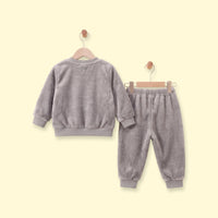 Boys Grey Dinosaur Applique Sweatshirt With Pants Sets 2 pc. Sets
