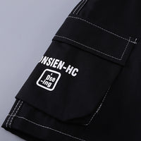 Boys Alphabetic Printed T-Shirt With Black Cargo Shorts Set 2 pc. Sets