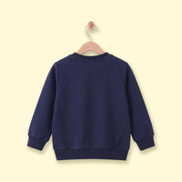 Boys Navy Blue Graphic Long Sleeve Sweatshirt Sweatshirts & Hoodies