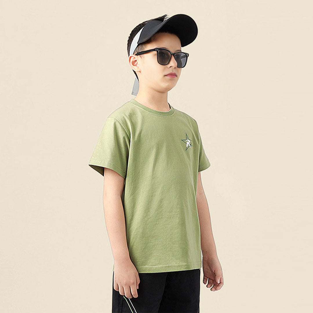 Boys Solid Short Sleeves T-Shirt Tshirts   