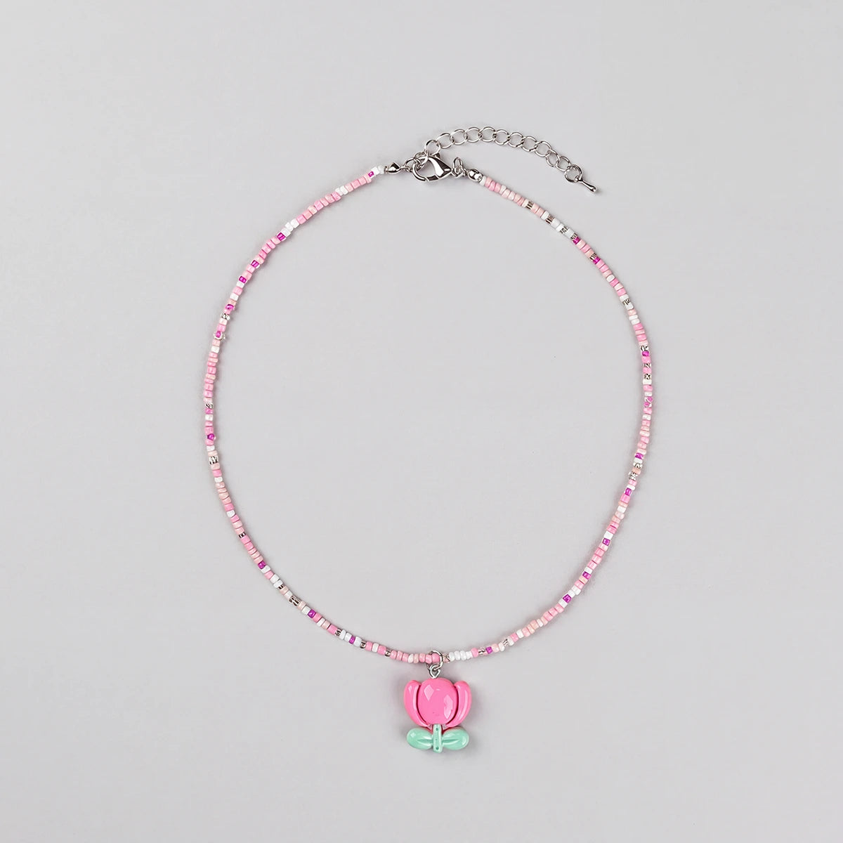 Pack Of 3 Girls Multicolour Floral Beads Necklace Sets Necklace and Chains