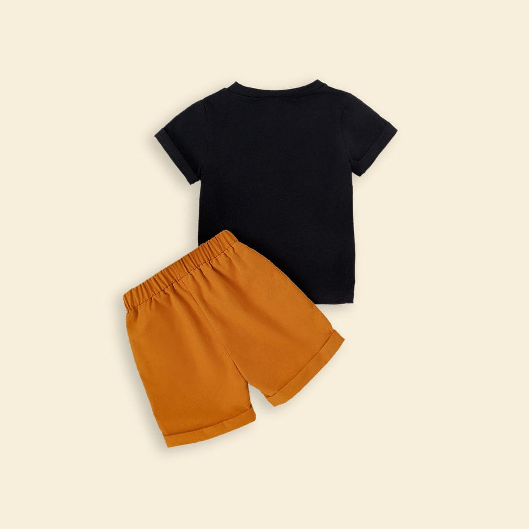 Boys Short Sleeve T-Shirt With Elasticated Shorts 2 pc. Sets   