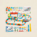 Electric Train Track Toy Set with Lights & Music, Battery Operated Railway Train Set for Kids Boys & Girls