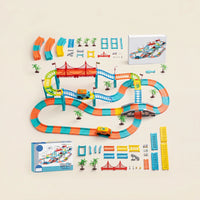 Electric Train Track Toy Set with Lights & Music, Battery Operated Railway Train Set for Kids Boys & Girls Trending Accessories Multicolor Onesize
