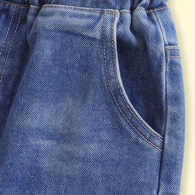 Boys Blue Elasticated Waist Denim Pants Pants