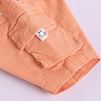 Boys Brown Typographic Printed T-Shirt With Twill Shorts Sets 2 pc. Sets