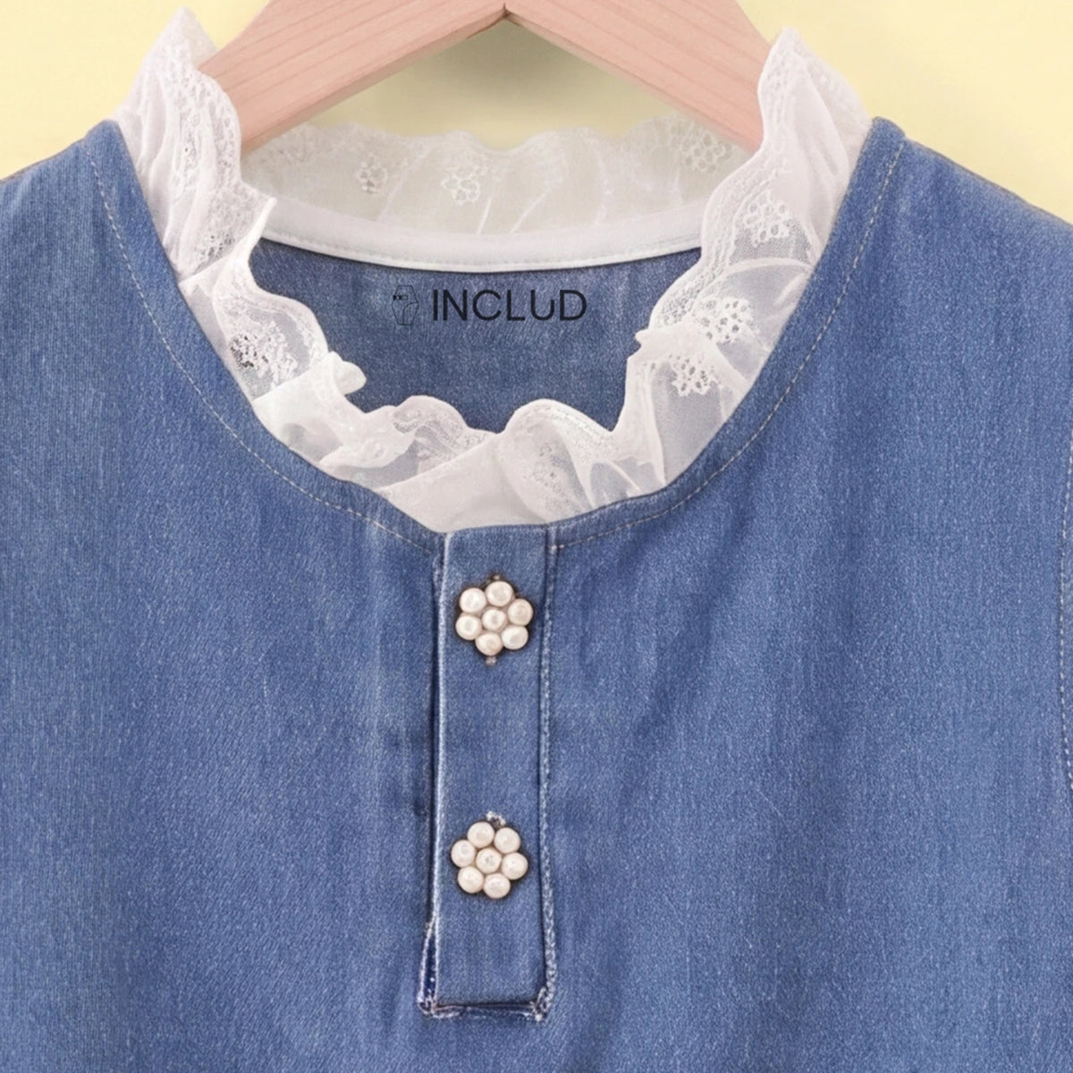 Girls Blue Denim Sleeveless Top with Pants Sets 2 pc. Sets