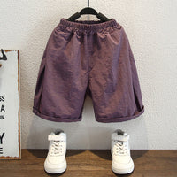 Boys Mauve Typographic Print Short Sleeves T-Shirt With Shorts Set Sets