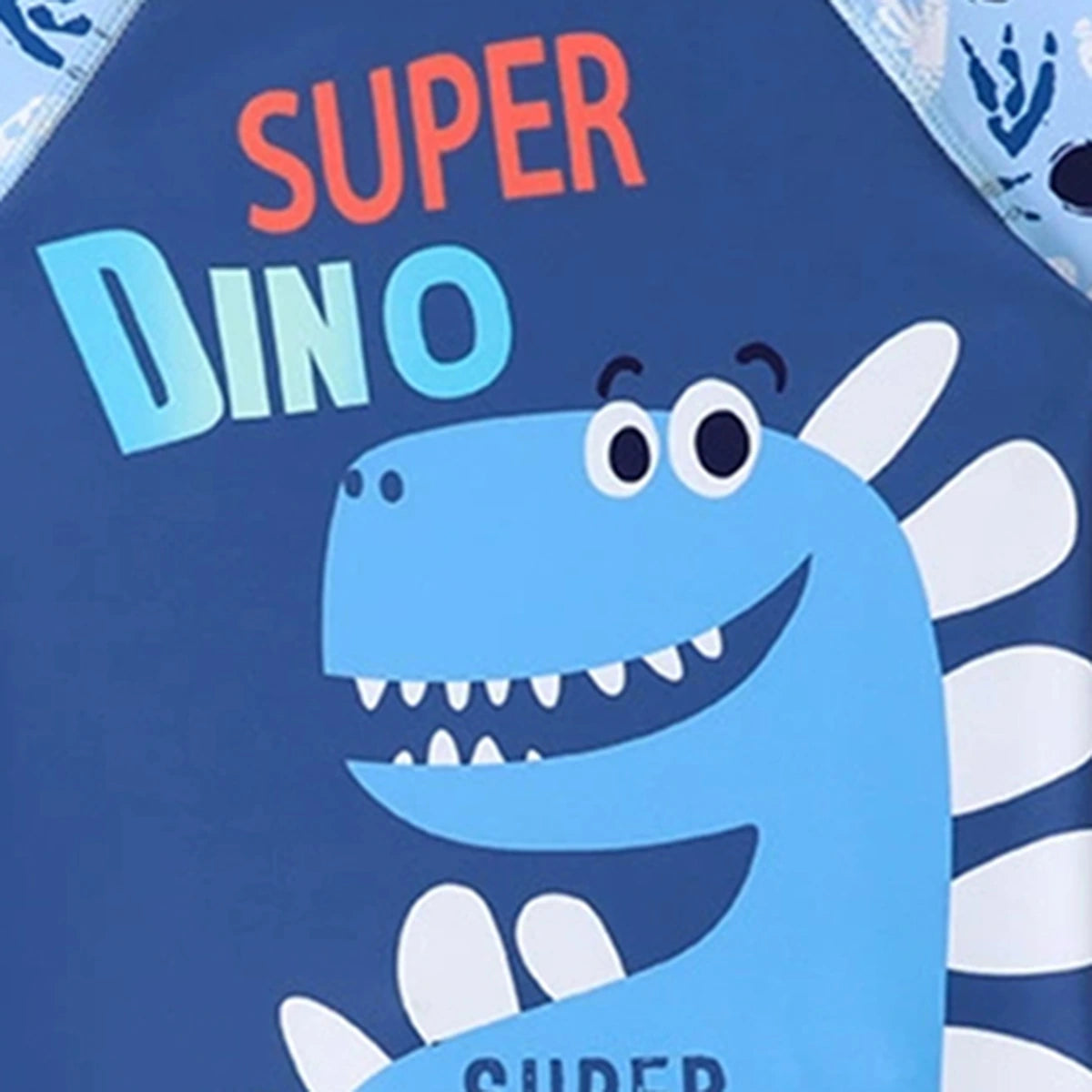 Boys Sky Blue Dinosaur Print T-Shirt With Shorts Swimwear Sets Sets