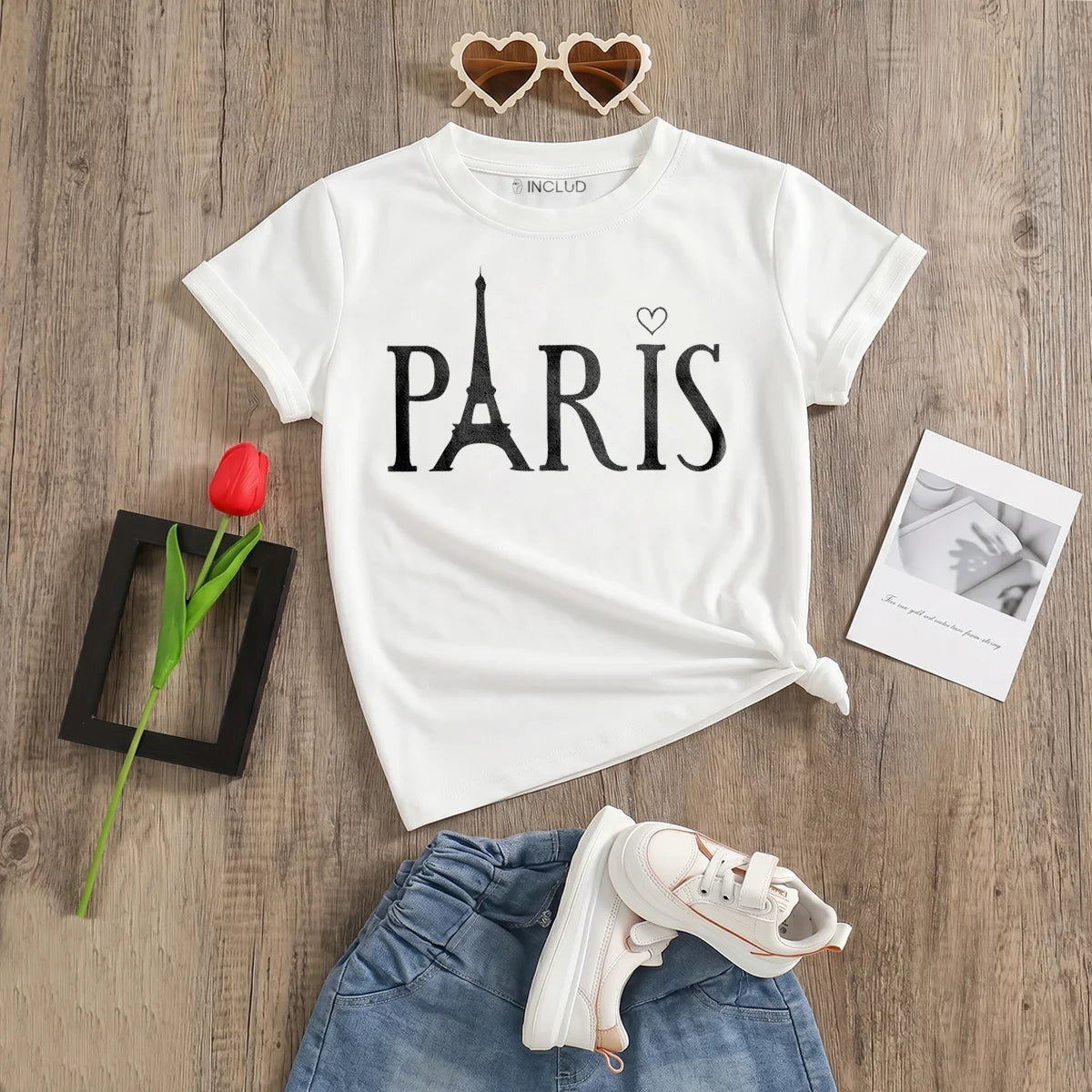 Girls White Typographic Print Short Sleeve T-Shirt Tshirts White 1-2 Y