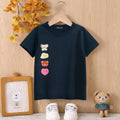 Boys Navy Blue Animal Print Short Sleeve T-Shirt Tshirts Navy Blue 1-2 Y