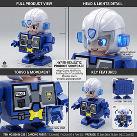 Electric Police Robot Toy with Lights & Music, Dancing Swing Robot for Kids Trending Accessories