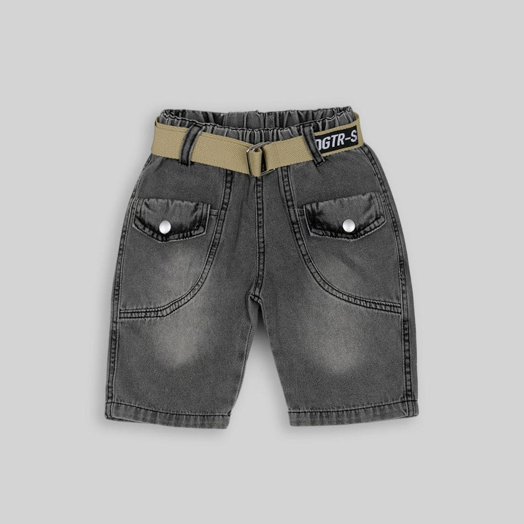 Boys Front Pocket Elasticated Denim Shorts