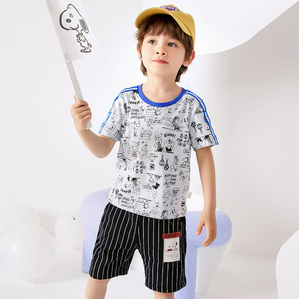 Boys Short Sleeve Cartoon Character Printed T-Shirt
