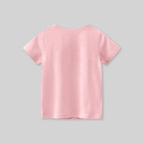 Girls Graphic Print Short Sleeves T-shirt Tshirts   