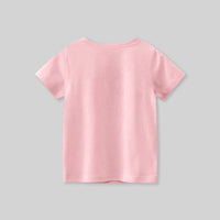 Girls Graphic Print Short Sleeves T-shirt Tshirts   