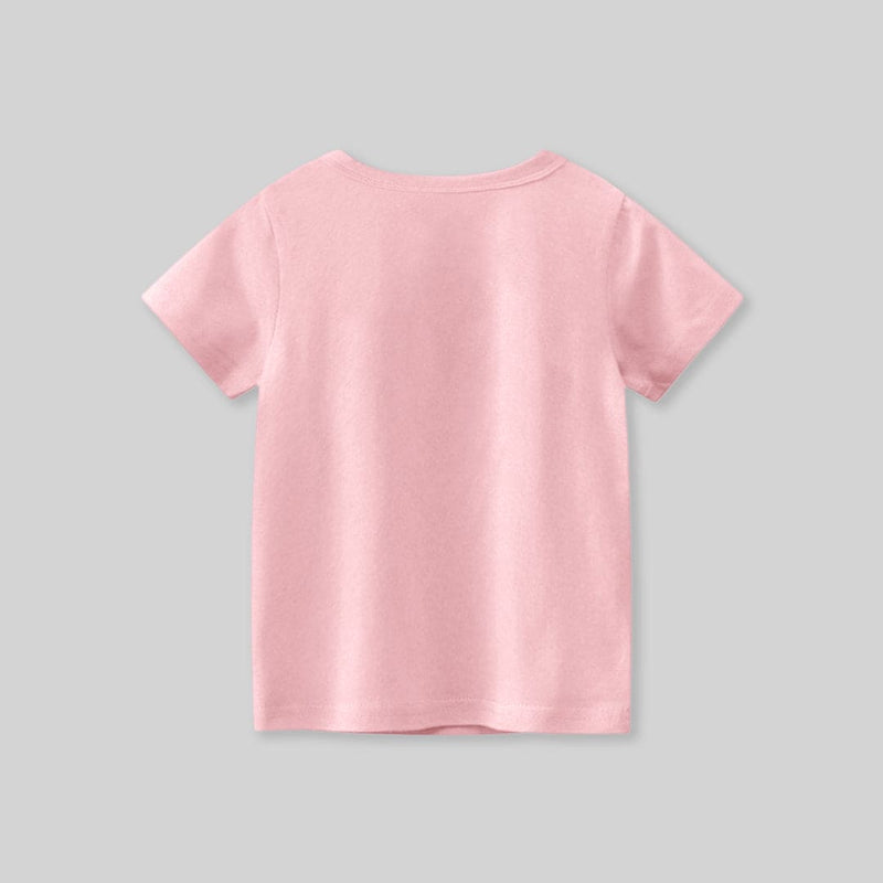 Girls Graphic Print Short Sleeves T-shirt Tshirts   