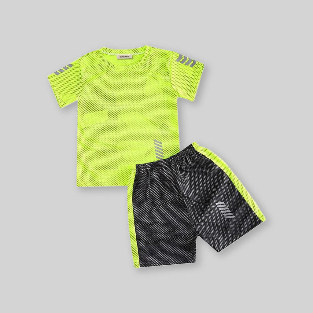 Boys Sportswear Two Piece Set Sets Neon Green 2-3 Y