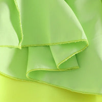 Girls Lime Yellow Sleeveless Fit & Flare Party Wear Dress With Elegant Bow Detail Party Dresses