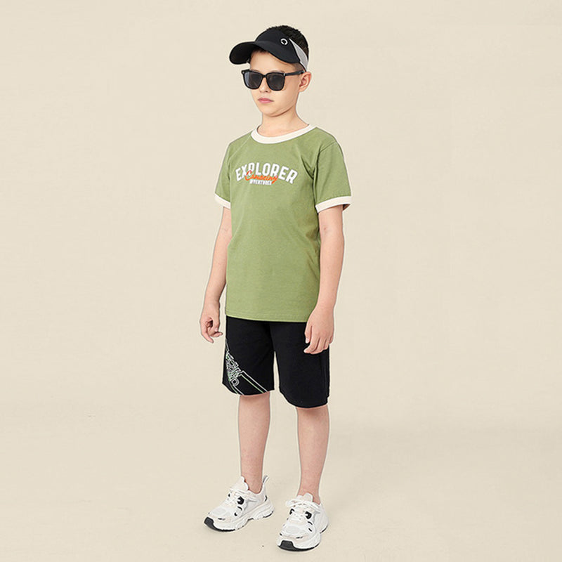 Boys Printed Short Sleeves Casual T-shirt Tshirts   