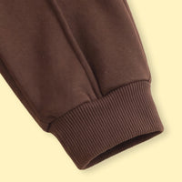 Girls Brown Solid Long Sleeve Hooded Sweatshirt & Pants Sets 2 pc. Sets