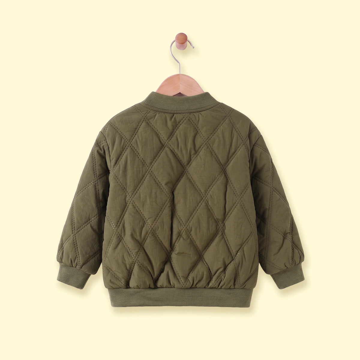 Boys Green Long Sleeve Zip-Up Bomber Jacket Coats & Jackets