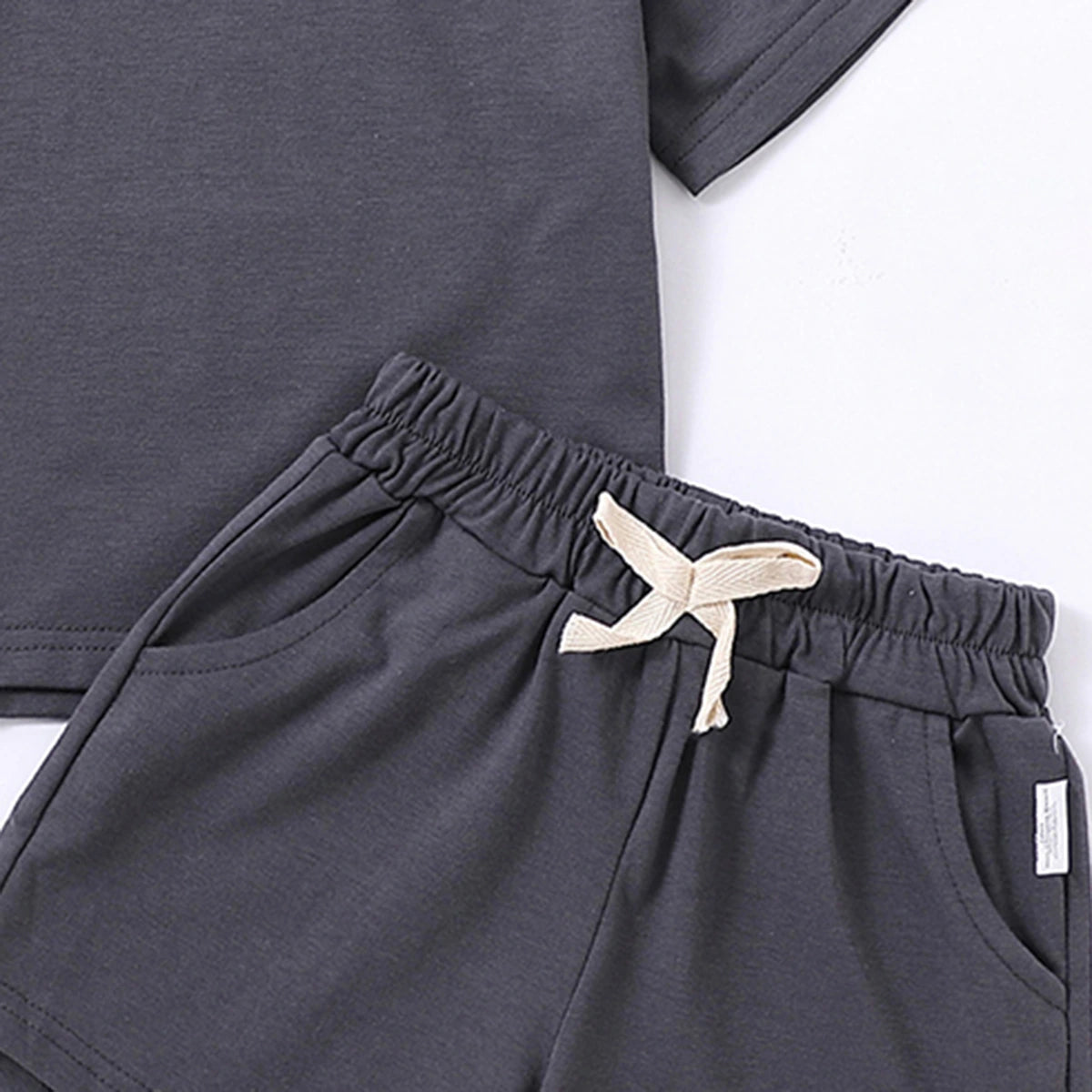 Boys Black Short Sleeves T-Shirt With Shorts Co-ord Sets Sets