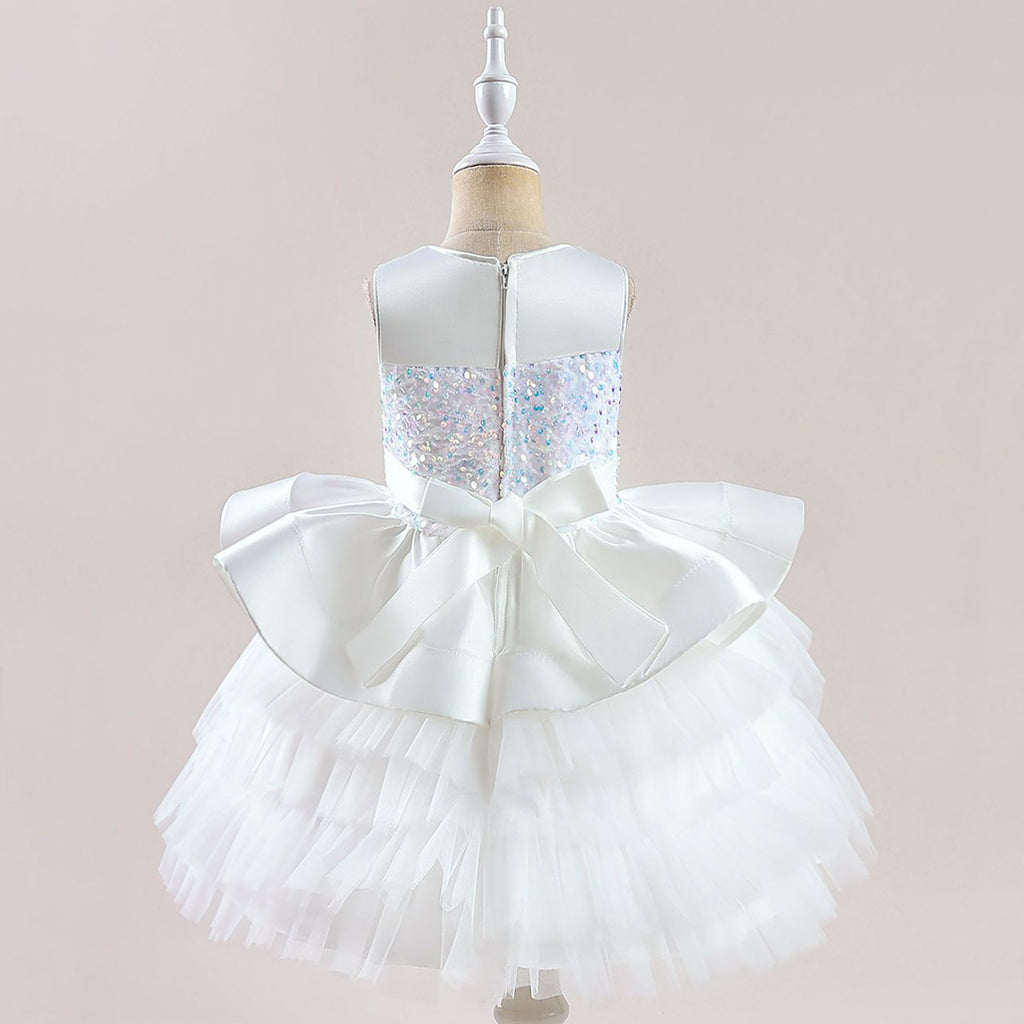 Girls Sequins Embellished Fit & Flare Party Wear Dress Party Dresses   