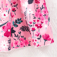 Girls Pink Floral Printed Long Elasticated Skirt Skirts