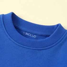 Boys Blue Typography Print Long Sleeve Sweatshirt Sweatshirts & Hoodies