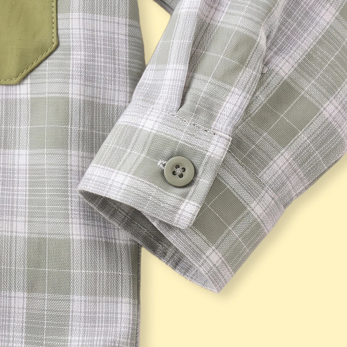 Boys Sage Green Checked Long Sleeve Shirt Shirts