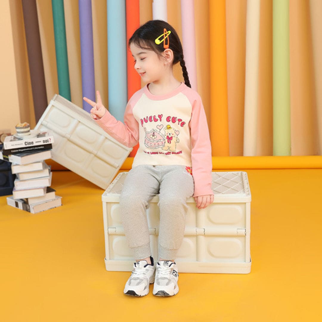 Girls Graphic Print Full Sleeves T-shirt Tshirts   