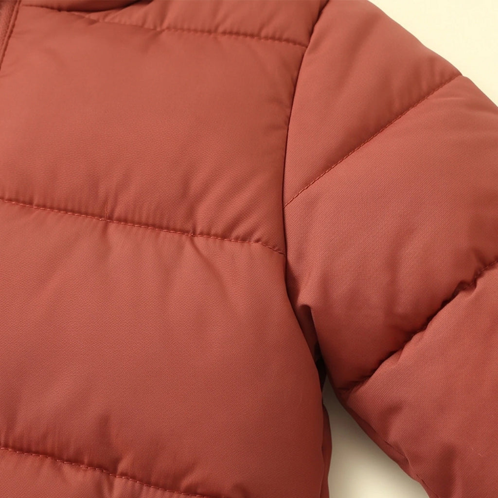 Boys Rust Hooded Zip-up Puffer Jacket Coats & Jackets