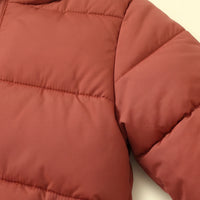 Boys Rust Hooded Zip-up Puffer Jacket Coats & Jackets