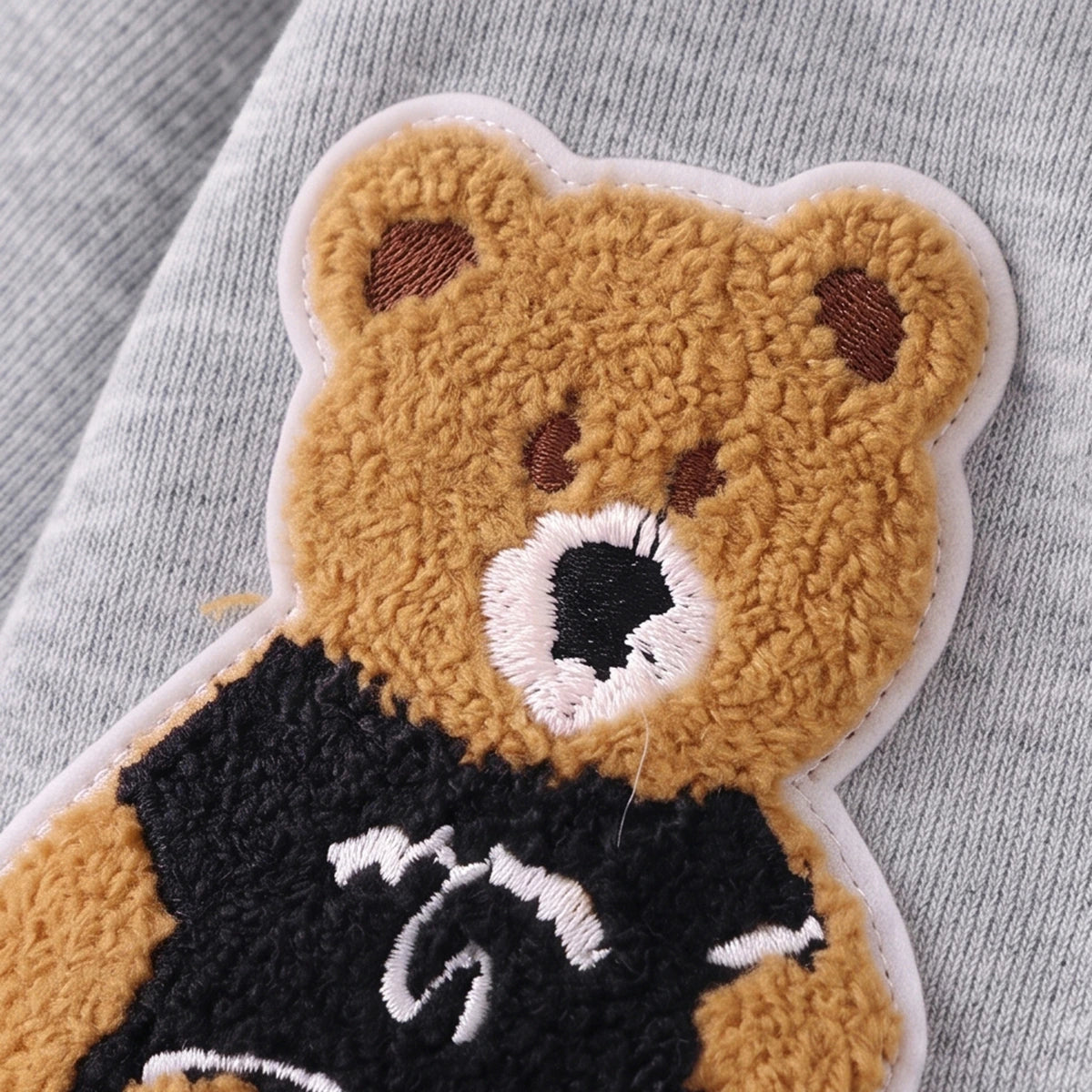 Boys Grey Bear Applique Raglan Sleeve Cardigan Sweaters & Cardigans
