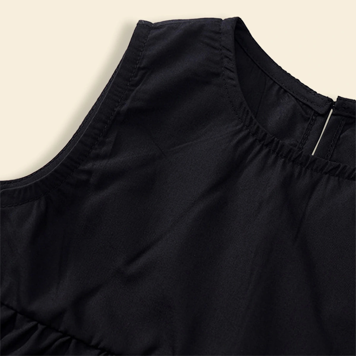 Girls Black Lace Peplum Top With Striped Pants Sets Sets