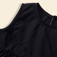 Girls Black Lace Peplum Top With Striped Pants Sets Sets