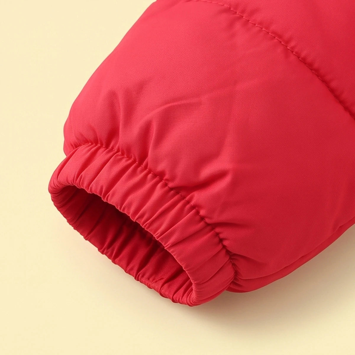Boys Red Bear Ear On Hood Zip-up Puffer Jacket Coats & Jackets