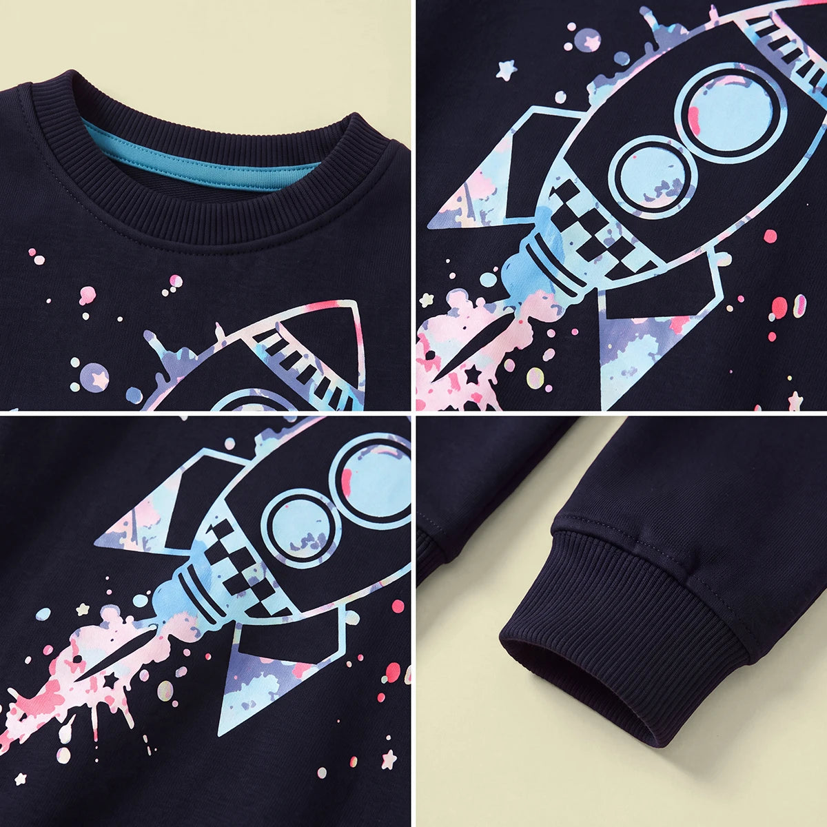Boys Black Graphic Long Sleeve Sweatshirt Sweatshirts & Hoodies