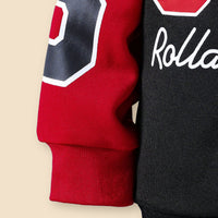 Boys Black-Red Varsity Jacket with Joggers Set Sets