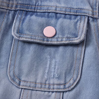 Girls Blue Applique Long Sleeve Denim Jacket Coats & Jackets
