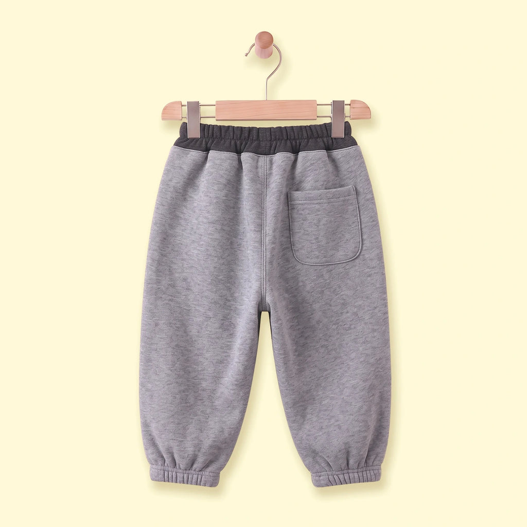 Boys Grey Embroidered Jogger Joggers